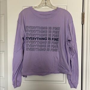 Southern Spirit Purple Graphic Long Sleeve Shirt Size Medium 100% Cotton